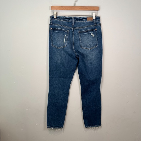 Judy Blue Boyfriend Fit Jean Size 11/30 JB88305 Destroyed Stretch Denim Mid Rise - Picture 2 of 16
